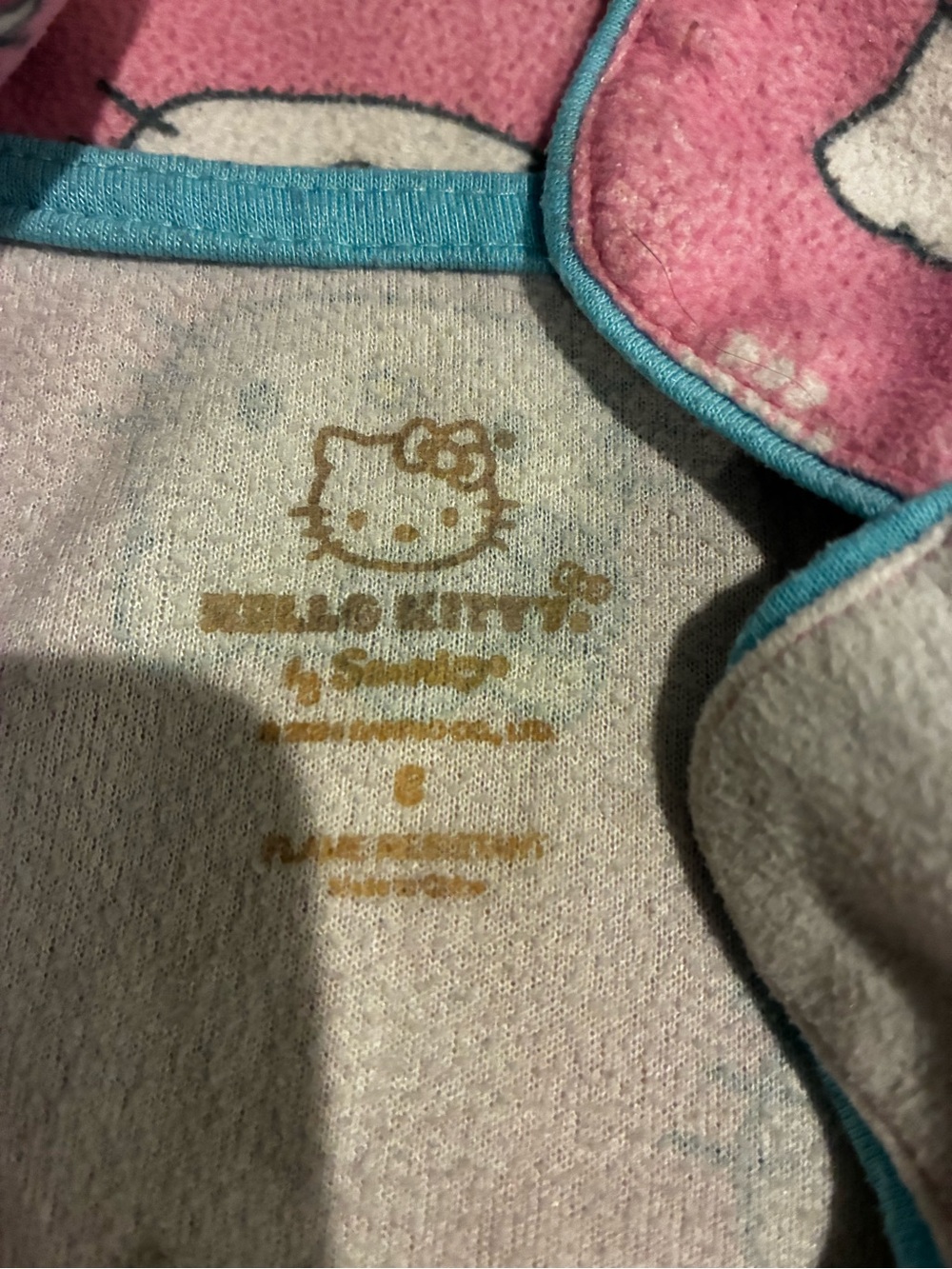 Hello Kitty Pink and White Button-Up Pajama Top - Picture 2 of 4